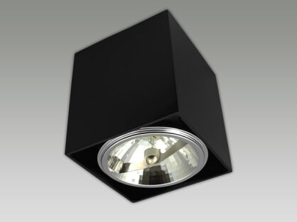 Oprawa natynkowa kwadratowa czarna  AR111  aluminiowa