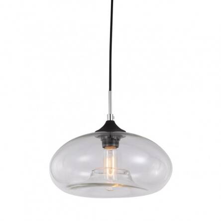 Lampa wisząca Valio MDM2093/1 B Italux nowoczesna klosz w kształcie kulistym ze szkła transparentnego