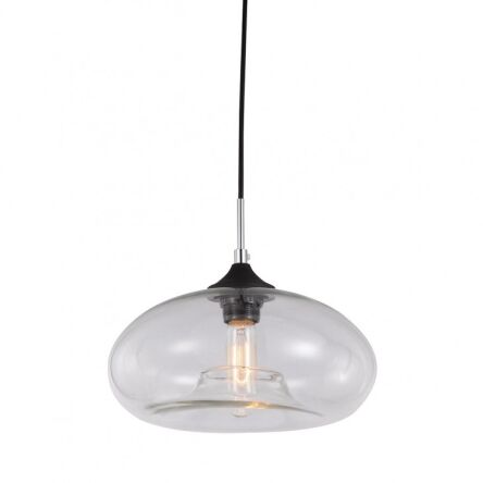 Lampa wisząca Valio MDM2093/1 B Italux nowoczesna klosz w kształcie kulistym ze szkła transparentnego