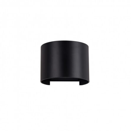 Kinkiet zewnętrzny SORENTO PL-208B ROUND Italux Czarna tuba IP54 LED 6W