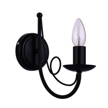 Lampa ścienna kinkiet Perła  czarna LP-020/1W black light Prestige 