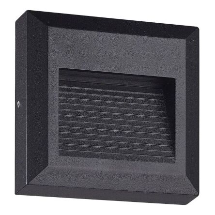 Kinkiet zewnętrzny schodowy AFI Azzardo kwadrat czarny 3000K/4000K LED