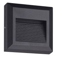 Kinkiet zewnętrzny schodowy AFI Azzardo kwadrat czarny 3000K/4000K LED