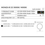 Oprawa natynkowa okrągła biała nowoczesna MONZA R 22 AZzardo SHR643000-20-WH AZ2261 LED 5,5 cm wysokości 22 cm średnicy - 3