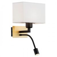 Kinkiet BILL 1040 Argon do czytania LED+ E27 biały abażur