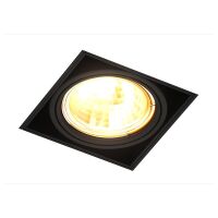 PLAFON lampa wewnętrzna ZUMA LINE ONEON DL 50-1 SPOT 94361-BK Z ALUMINIUM W KOLORZE czarnym  NOWOCZESNY  