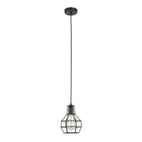 Lampa wisząca Constantin MDM2272-1 Italux styl vintage lampa ma kolor czarny klosz jest z drutu o nietypowym kształcie