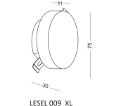 LAMPA SCHODOWA ELKIM LESEL 009 L Wykonana z aluminium z osłoną ze szkła akrylowego LED śr. 4,8 cm 3000K / 4000K - 4