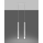 Lampa wisząca WEZYR 2 SL.0958 SOLLUX LIGHTING 2 białe tuby szklana końcówka - 4