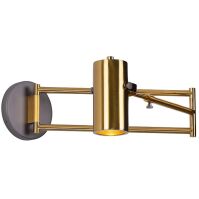 Kinkiet  VARSOVIA W0245 Maxlight  RUCHOME RAMIĘ tuba w kolorze mosiądzu nowoczesna GU10