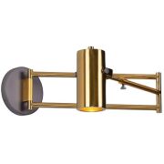 Kinkiet  VARSOVIA W0245 Maxlight  RUCHOME RAMIĘ tuba w kolorze mosiądzu nowoczesna GU10