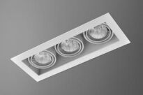 Oprawa wpuszczana SQUARES 50x3 230V z ramką Aqform 36813 potrójna techniczna - 2