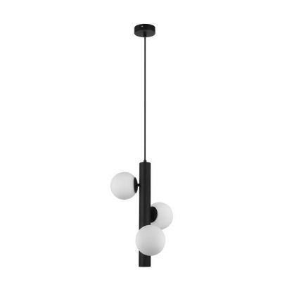 Lampa wisząca CORTEGA AZ4424 Azzardo czarna rurka z kulami