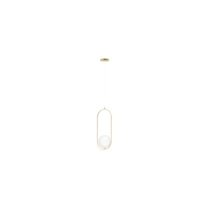 Lampa wisząca COCO ZŁOTA pendant biała kula Azzardo AZ4981