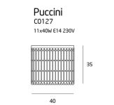 Plafon PUCCINI C0127 MAXlight Przyciągający spojrzenia o średnicy 40 cm ozdobiony kryztałkami  - 2