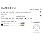Oprawa sufitowa wpuszczana biała AZzardo IKA ROUND IP65 AZ2865  - 3