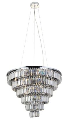Lampa wisząca Salerno XL chrome/crystal AZ2927