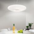 Lampa wisząca Glory SP5 D60 Ideal Lux  019741  Klosz wykonany jest z białego trawionego kwasem ręcznie dmuchanego szkła oprawa w kolorze niklu - 2