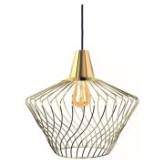 Lampa wisząca WAVE S 8861 Nowodvorski Gustowna lampa z ażurowym drucianym abażurem w kolorze złotym