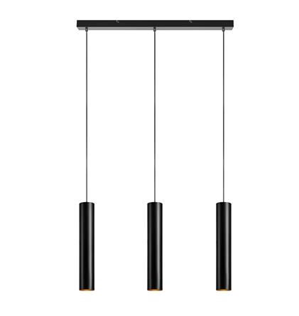 Lampa wisząca RUBEN 107882 Markslojd 3 CZARNE TUBY NA LISTWIE NOWOCZESNE STYLOWE 