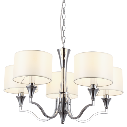 LAMPA WISZĄCA WASHINGTON PIĘCIORAMIENNA DESIGNERSKA  W STYLU NOWOJORSKIM  COSMO LIGHT P05915WH