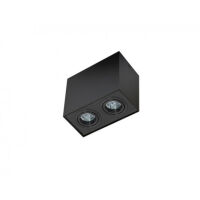 LAMPA NATYNKOWA  Eloy 2 czarny AZzardo AZ2138 czarny podwójny prostokąt