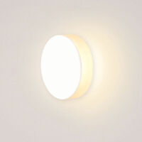 LAMPA SCHODOWA ELKIM LESEL 009A XL Osłona ze szkła akrylowego LED IP44/20 3000K / 4000K śr. 7,5 cm Biała