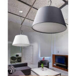  Lampa wisząca ALICANTE BLACK AZzardo AZ2292 czarny abażur z akrylową przesłoną nowoczesny  50 cm średnicy ścięty stożek 　 - 2