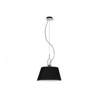  Lampa wisząca ALICANTE BLACK AZzardo AZ2292 czarny abażur z akrylową przesłoną nowoczesny  50 cm średnicy ścięty stożek 　