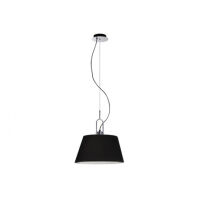  Lampa wisząca ALICANTE BLACK AZzardo AZ2292 czarny abażur z akrylową przesłoną nowoczesny  50 cm średnicy ścięty stożek 　