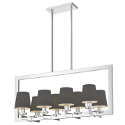 Lampa wisząca LONDON P08038BK cosmo light W nowojorskim stylu 8 źródeł światła