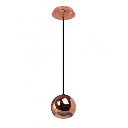 Lampa wisząca James Copper FH5951-BCB-120 RC Italux  idealna do salonu z metalu w kolorze miedzi kulisty klosz