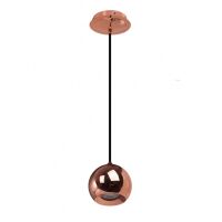 Lampa wisząca James Copper FH5951-BCB-120 RC Italux  idealna do salonu z metalu w kolorze miedzi kulisty klosz