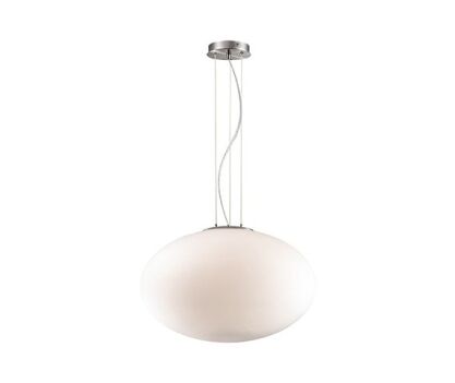 Lampa wisząca Candy ⌀50 086743 NOWOCZESNY IP20 SZKŁO Ideal Lux minimalistyczna oprawa w kolorze białym
