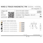 Reflektor NIKO 2 TRACK MAGNETIC 2X7W DO SZYNY MAGNETYCZNEJ AZZARDO CZARNY - 3