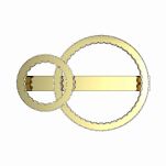 Lampa sufitowa z kryształowymi pierścieniami LED GIRONA złota Zuma Line MX3713-2-3GT - 5