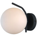 KINKIET  CARIMI WL-3300-1-BK Italux  NOWOCZESNA LAMPA ŚCIENNA SZKLANY KLOSZ CZARNY SATYNOWY - 2