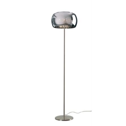 LAMPA PODŁOGOWA ZUMA LINE CRYSTAL F0076-04A KRYSZTAŁKI NOWOCZESNA NASTROJOWA SZKLANY KLOSZ 