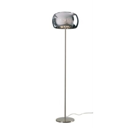 LAMPA PODŁOGOWA ZUMA LINE CRYSTAL F0076-04A KRYSZTAŁKI NOWOCZESNA NASTROJOWA SZKLANY KLOSZ 