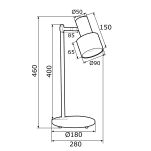 Lampa stołowa DORIA 4256 Argon Biało - złota 46 cm - 2