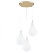 Lampa wisząca OAKLAND 6104 Argon białe szklane klosze 3xG9