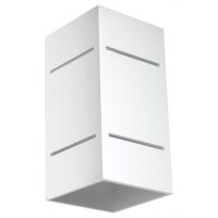 Kinkiet BLOCCO Biały SOLLUX  Lampa Ścienna NOWOCZESNY stal  SL.0477 metalowa lampa LED