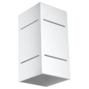 Kinkiet BLOCCO Biały SOLLUX  Lampa Ścienna NOWOCZESNY stal  SL.0477 metalowa lampa LED