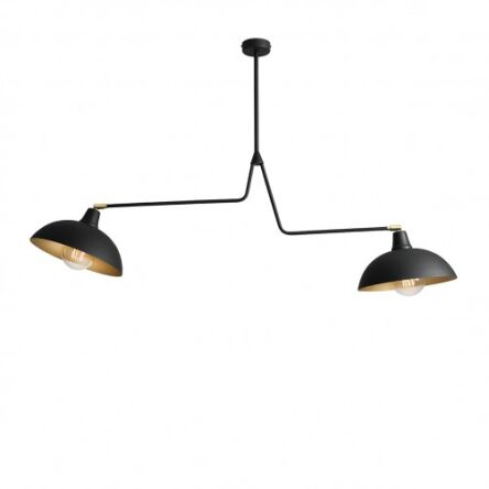 Lampa sufitowa ESPACE czarna ze złotym wariantem ALDEX 1036H1  