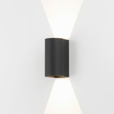 Kinkiet elewacyjny Dunbar 160 LED 1384004 Astro CZARNY podwójny wys. 16 cm