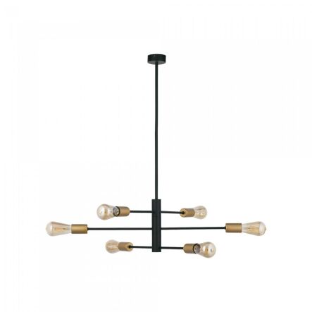 Lamp wisząca / żyrandol Rotor VI 6xE27 czarno/złota 7937