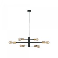 Lamp wisząca / żyrandol Rotor VI 6xE27 czarno/złota 7937