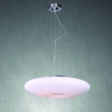 Lampa wisząca Pires 50 AZzardo LP5123-3 AZ0277 z metalu w kolorze chromu i białego szkła nowoczesna