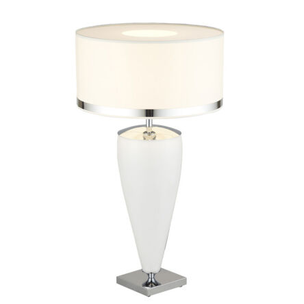 Lampa stołowa LORENA 367 Argon Wysokość 60 cm szklana podstawa BIAŁA