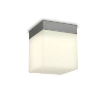 Plafon kinkiet MIL AZ2067 wykonana z metalu w kolorze chromu oraz szklanej przesłony 12,5 cm  LED